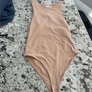 Zara Nude Peach Bodysuit One Piece
